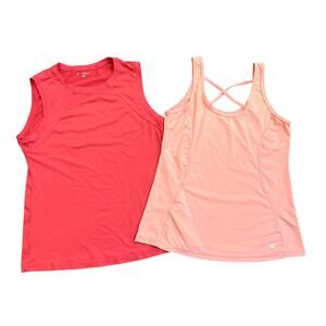 Sofibella Tank Top Shirt Bundle Lot Size Medium Tennis Golf Medium Pink Coral